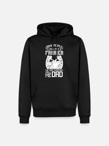 Maréchal-ferrant Horseshoes Blacksmith Hoof Tools Sabots - Sweat à capuche Premium bio Homme - noir