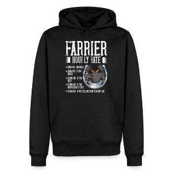 Hufschmied Hufeisen Schmied Hufwerkzeuge Hufe - Männer Premium Bio Hoodie - Schwarz - Vorne - Nico (187cm)