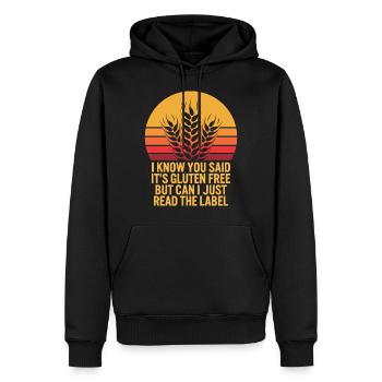 Zöliakie Bewusstsein Ich weiß, dass Sie gesagt haben, es ist - Männer Premium Bio Hoodie - Schwarz - Vorne - Nico (187cm)