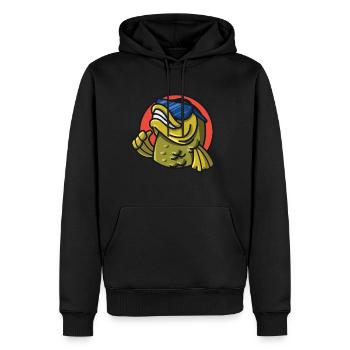 Karpfen Angler Anglergeschenke Geschenk AnglerPapa - Männer Premium Bio Hoodie - Schwarz - Vorne - Nico (187cm)