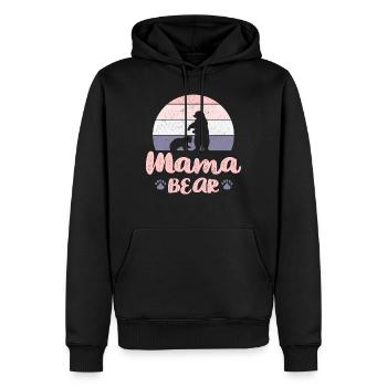 Mama Bear gift for mother mom bear - Men’s Premium Organic Hoodie - black - Front - Nico (187cm)