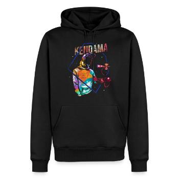 Kendama - Sweat à capuche Premium bio Homme - noir - Devant - Nico (187cm)