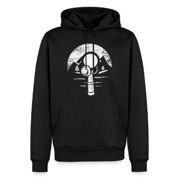 Kendama - Sweat à capuche Premium bio Homme - noir - Devant - Nico (187cm)