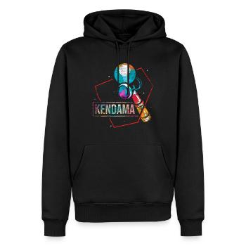 Kendama - Sweat à capuche Premium bio Homme - noir - Devant - Nico (187cm)
