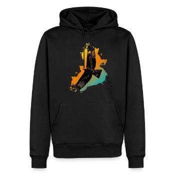 Falkner mit Falke Geschenk für Falken Freunde - Männer Premium Bio Hoodie - Schwarz - Vorne - Nico (187cm)