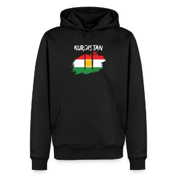 Kurdistan kurdisch Fahne Flagge - Männer Premium Bio Hoodie - Schwarz - Vorne - Nico (187cm)