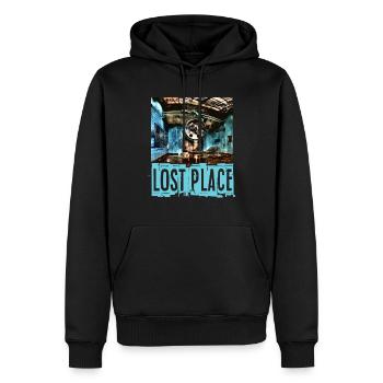 Lost Places Geschenk Urban Exploration Urbex - Männer Premium Bio Hoodie - Schwarz - Vorne - Nico (187cm)