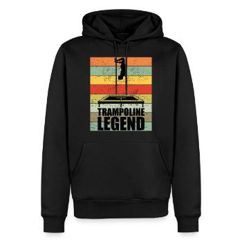 Trampoline Legend Trampolin Sprung Retro Geschenk - Männer Premium Bio Hoodie - Schwarz - Vorne - Nico (187cm)