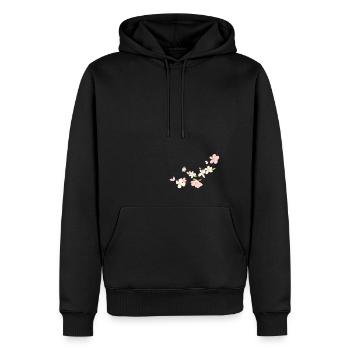 blumen - Männer Premium Bio Hoodie - Schwarz - Vorne - Nico (187cm)