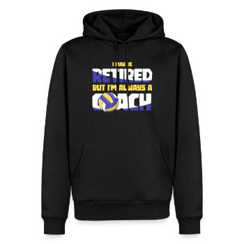 Entraîneur de volleyball retraités retraités - Sweat à capuche Premium bio Homme - noir - Devant - Nico (187cm)