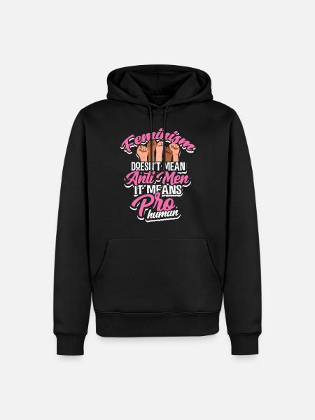 Feminist - Men’s Premium Organic Hoodie - black