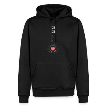 Schwangerschaft Geschenke - Männer Premium Bio Hoodie - Schwarz - Vorne - Nico (187cm)