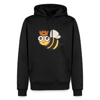 Reine des abeilles Ruches Couronne - Sweat à capuche Premium bio Homme - noir - Devant - Nico (187cm)