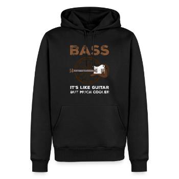 Bass Gitarre Cooler Bassist Bassisten Musiker - Männer Premium Bio Hoodie - Schwarz - Vorne - Nico (187cm)