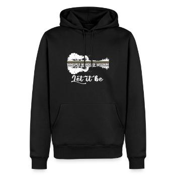 Paroles de sagesse - Sweat à capuche Premium bio Homme - noir - Devant - Nico (187cm)