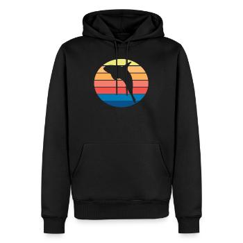 Killerwal Orca - Männer Premium Bio Hoodie - Schwarz - Vorne - Nico (187cm)