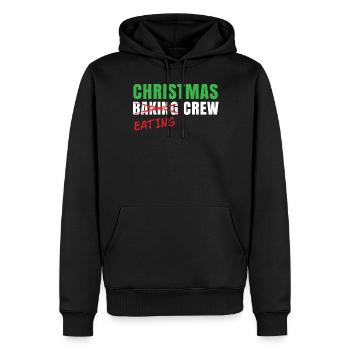 Weihnachten Essen Crew - Weihnachten Hemd - Männer Premium Bio Hoodie - Schwarz - Vorne - Nico (187cm)