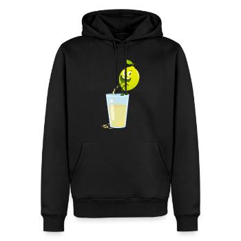 citron - Sweat à capuche Premium bio Homme - noir - Devant - Nico (187cm)