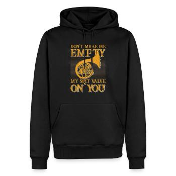 Cadeau de joueur de cor d'harmonie - Sweat à capuche Premium bio Homme - noir - Devant - Nico (187cm)