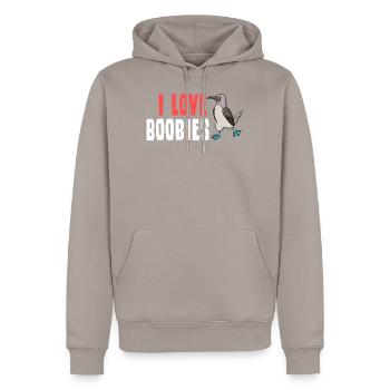 Tölpel Vogel Blaufußtölpel Blaufuß - Männer Premium Bio Hoodie - Taupe - Vorne - Nico (187cm)