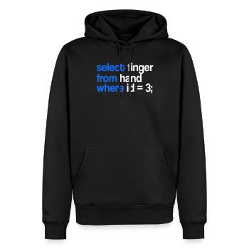 Cadeau de logiciel de matériel informatique - Sweat à capuche Premium bio Homme - noir - Devant - Nico (187cm)