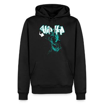 Hip Hop Rap-Musik - Männer Premium Bio Hoodie - Schwarz - Vorne - Nico (187cm)