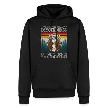 Sorcière Halloween Retro Wicca Mesdames Retro Pagan - Sweat à capuche Premium bio Homme - noir - Devant - Nico (187cm)