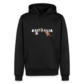 Australien Australische Tiere Känguru Koala Sydney - Männer Premium Bio Hoodie - Schwarz - Vorne - Nico (187cm)