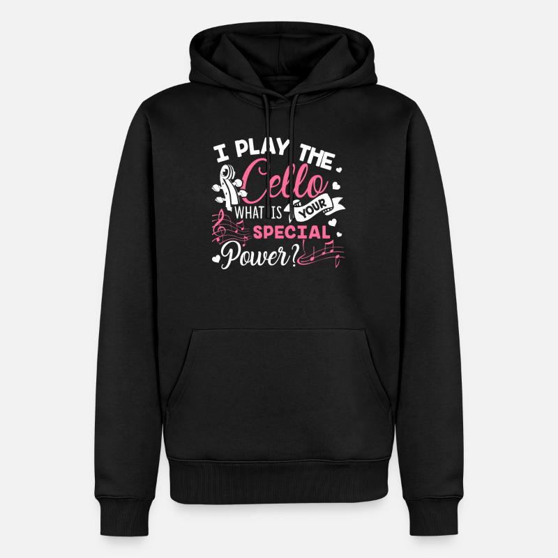 Violoncelle Je joue du violoncelle - Sweat à capuche Premium bio Homme - noir