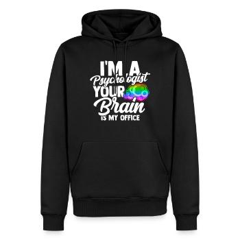 Psychologie Gehirn Anthropologie Freud Therapeut - Männer Premium Bio Hoodie - Schwarz - Vorne - Nico (187cm)