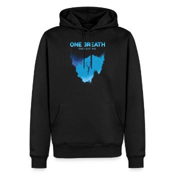 One Breath Freediving Gerätetauchen Apnoe - Männer Premium Bio Hoodie - Schwarz - Vorne - Nico (187cm)