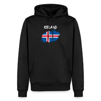 Island isländisch Fahne Flagge - Männer Premium Bio Hoodie - Schwarz - Vorne - Nico (187cm)