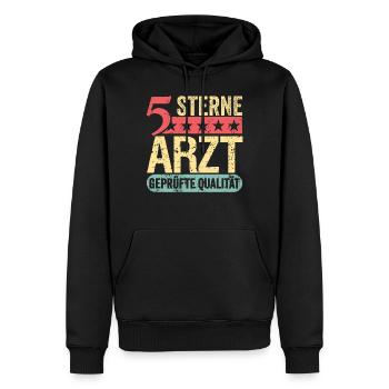 Lustiger Arzt Spruch - Männer Premium Bio Hoodie - Schwarz - Vorne - Nico (187cm)