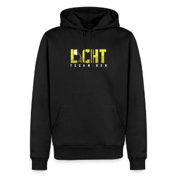 Lichttechniker Bühne Licht Lichttechnik Geschenk - Männer Premium Bio Hoodie - Schwarz - Vorne - Nico (187cm)