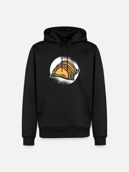 Empanadas dumplings Spanien grafik - Herre Premium økologisk hoodie - sort