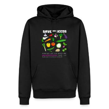 Save our Seeds Rettet altes Saatgut Artenvielfalt - Männer Premium Bio Hoodie - Schwarz - Vorne - Nico (187cm)