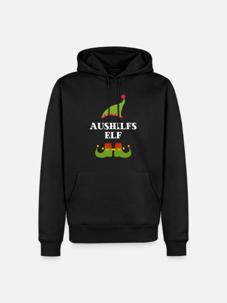Aushilfs Elf Weihnachten Weihnachtsgeschenk - Männer Premium Bio Hoodie - Schwarz