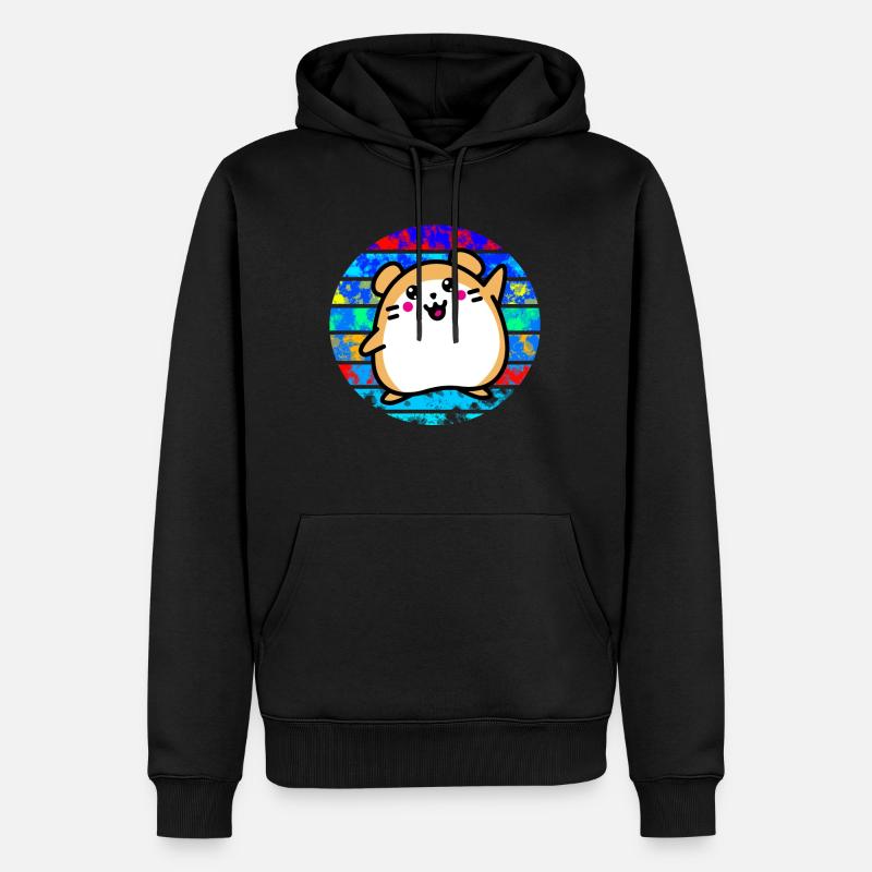 Hamster coucher de soleil - Sweat à capuche Premium bio Homme - noir