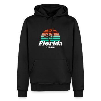 Palmen Florida 1984 - Männer Premium Bio Hoodie - Schwarz - Vorne - Nico (187cm)