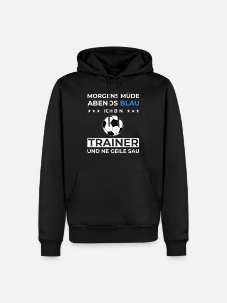 Coach Trainer Geschenkidee Fußballtrainer Fußball - Männer Premium Bio Hoodie - Schwarz