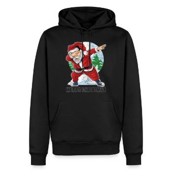 Dabbing Weihnachtsmann Weihnachten Geschenkidee - Männer Premium Bio Hoodie - Schwarz - Vorne - Nico (187cm)