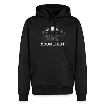 Mondlicht Mondphasen Astrologie Mond - Männer Premium Bio Hoodie - Schwarz - Vorne - Nico (187cm)