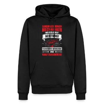 Landmaschinenmechaniker Landmaschinen Mechaniker - Männer Premium Bio Hoodie - Schwarz - Vorne - Nico (187cm)