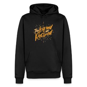 Pension de retraite - Sweat à capuche Premium bio Homme - noir - Devant - Nico (187cm)