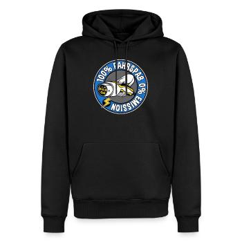 Elektroauto Geschenk E-Auto Elektromobilität - Männer Premium Bio Hoodie - Schwarz - Vorne - Nico (187cm)