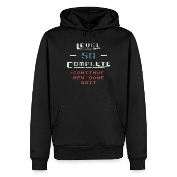 Level Complete continue Game Geschenkidee - Männer Premium Bio Hoodie - Schwarz - Vorne - Nico (187cm)