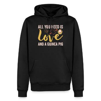 Meerschwein Meerschweinchen Spruch - Männer Premium Bio Hoodie - Schwarz - Vorne - Nico (187cm)