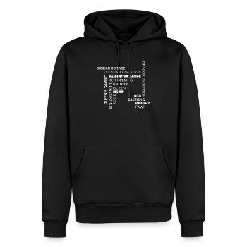 Termes d'échecs Chess moves cadeau de joueur d'échecs - Sweat à capuche Premium bio Homme - noir - Devant - Nico (187cm)