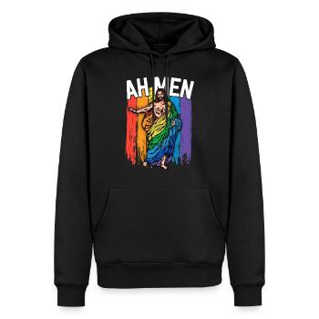 Ah Men Gay Jesus Shirt Drôle LGBTQ Chemises Cadeaux - Sweat à capuche Premium bio Homme - noir - Devant - Nico (187cm)