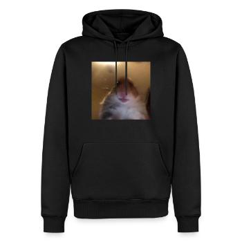 Hamster Handy Frontkamera - Lustiges Dank Meme - Männer Premium Bio Hoodie - Schwarz - Vorne - Nico (187cm)